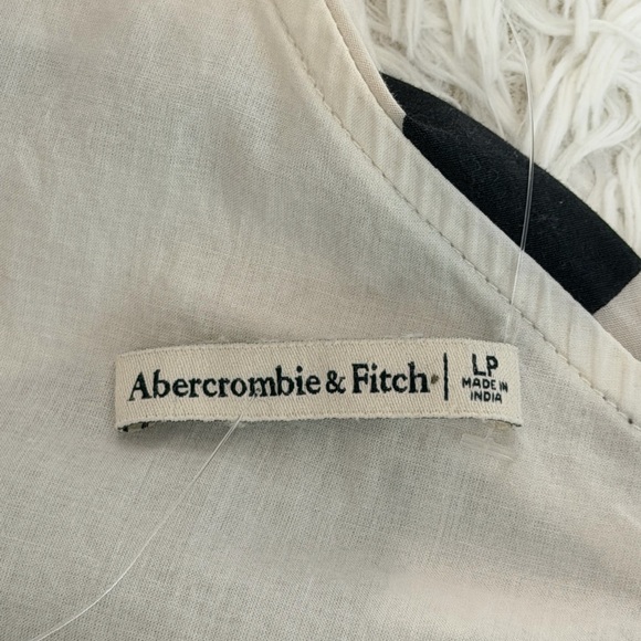 Abercrombie & Fitch Black & White Geo Print Maxi Dress - Size LP - Picture 9 of 9